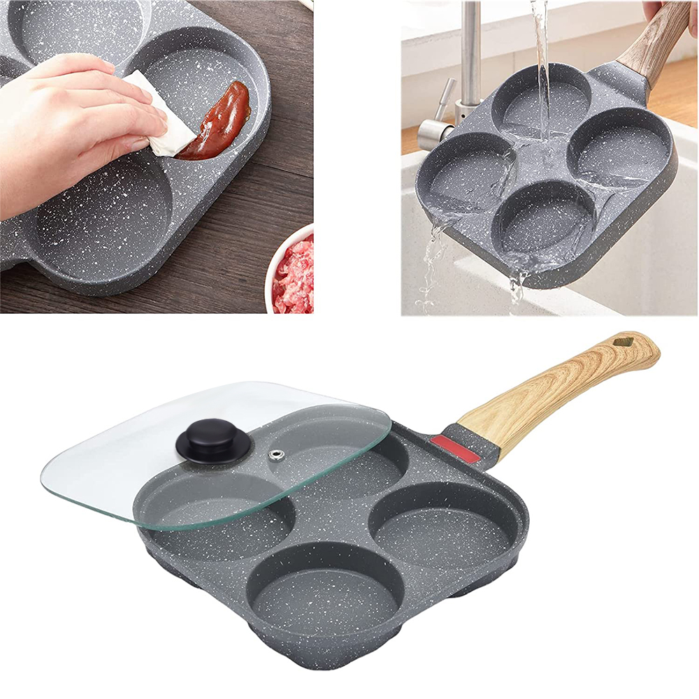 Antihaft-4-Eier-Bratpfanne mit – Mini Pancake Griddle Bewertung und Preis